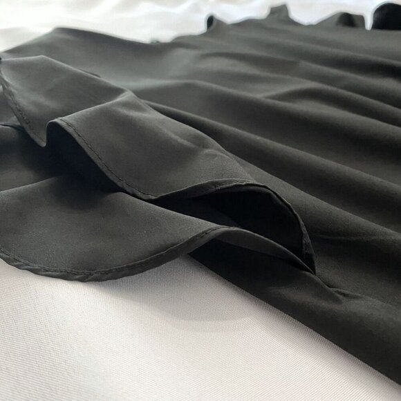 ALBION BLACK RUFFLE NYLON ELASTIC WAIST ROMPER - M - Picture 8 of 9